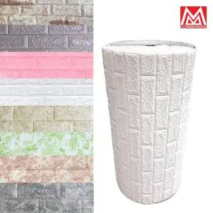 [석코리아]폼블럭 20m 단열벽지/보온/시트지/쿠션벽돌 8color