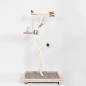 앵무새 횃대 발톱갈이 새놀이터 이동식 스탠드형 플랫폼