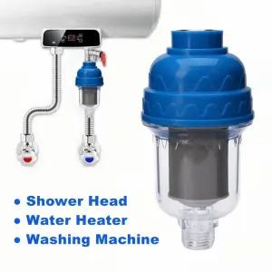 투명 1/2 인치 물 입구 필터 정원 관개 수도꼭지 가정용 온수기 세탁기