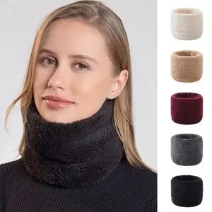 남성 여성 겨울 외출 부드러운 퍼 방한 넥 워머