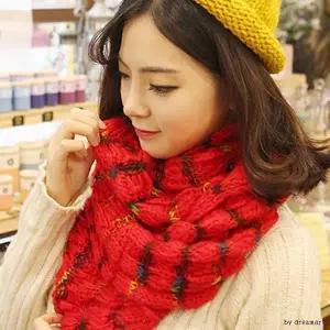 E 4 알록이 넥워머/목도리/겨울머플러/니트