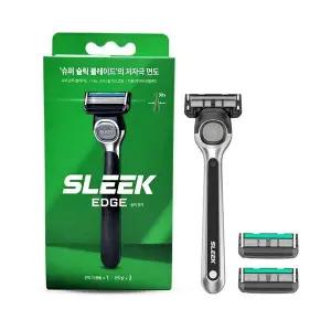 [하프클럽/오티마트]도루코 슬릭 엣지 면도기 1P 면도날 2P 세트