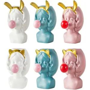 플라워포트 소녀 거품 홈 정원 탁상 장식 꽃 스타일