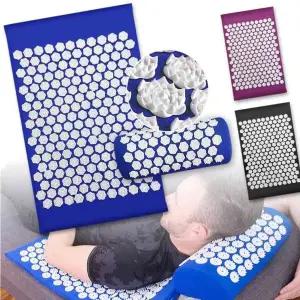 마사지매트블루 쿠션 로터스 지압매트 베개 요가매트