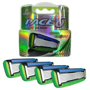 [하프클럽/오티마트]도루코 페이스6 면도용품 교체식면도기용 리필날
