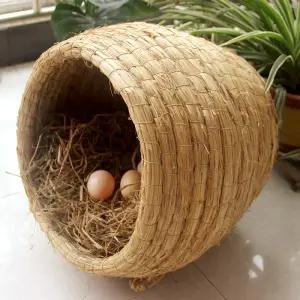 산란통 닭 대형 둥지 산란장 이동식 밀짚 알집