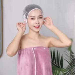 ( )일회용 비닐 샤워캡 위생모자 헤어캡 100매 DD-10221