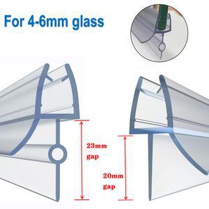 목욕 샤워 스크린 도어 씰 스트립 4 6mm 유리 없는 방수 Weatherstrip 50cm PVC 씰링 욕실 액세서리