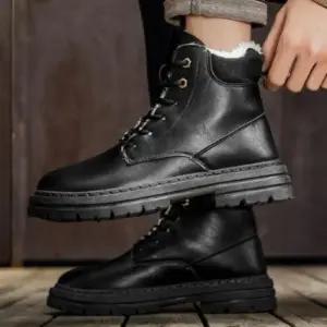 [옷자락]남성 겨울 논슬립 기모 워킹 부츠