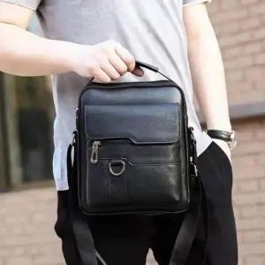 기본 베이직 스타일 가죽 데일리 남성 숄더 크로스백