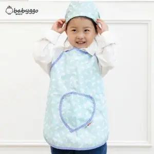 듀스포 방수 유아용 앞치마 미술가운 (벌룬) 두건포함