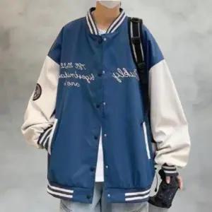[옷자락]남성 캐주얼 스포츠 블루종 노카라 야구 재킷