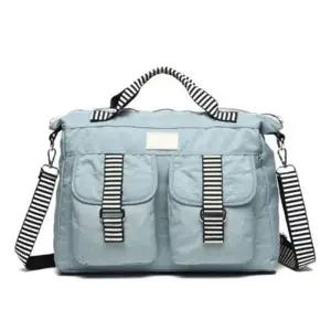 ( )패션 손가방 패브릭 쇼퍼백 여자 가방 스카이블루