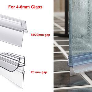 유리 도어 샤워 씰 스트립 욕실 스크린 하단 씰링 PVC Frameless Water Blo ing Strips