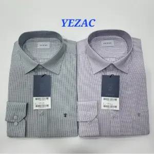 [예작](예작) 신축성 좋은 스판 캐주얼 남방셔츠 긴팔  미니체크 일반핏 YJESBR119