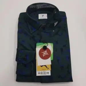 [예작]다림질NO 프린트 남방셔츠 슬림핏 스냅단추(똑딱이) YJ3AFYS727그린