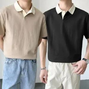 1+1 슬릭넥 반팔 티셔츠 봄 여름 PK 유니폼 단체티