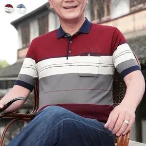 중년 남성 여름 반팔 카라티 티셔츠 캐주얼 스타일