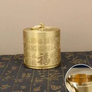 [RIZPICK]인테리어 재떨이 고급 가정용 황동 탁상용 업소 재털이 뚜껑