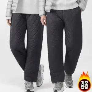[옷자락]남녀 공용 겨울 보온 기모 패딩 일자 스타일 바지