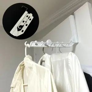 접이식 문걸이 빨래건조대 화이트