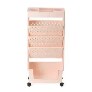 바퀴달린책꽂이 틈새 활용 5단 이동식 북 트롤리 책장 카트