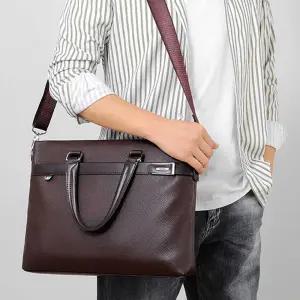 남자 회사원 노트북 서류 가방 업무 브리프 케이스