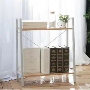 ( )우드 2단 선반 책장 진열장 수납장 정리대 화이트