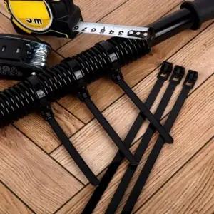 ( )SpaR 재사용 선정리 케이블타이 흑색 200mm 100P OWJ60323