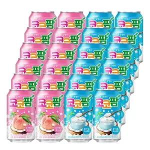 [음료센타]해태 코코팜 340ml 피치핑크 + 화이트 혼합 24개