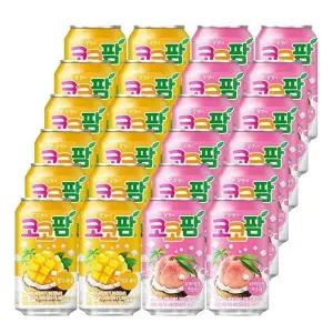 [음료센타]해태 코코팜 340ml 망고 + 피치핑크 혼합 24개