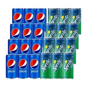 [음료센타]펩시 + 스프라이트 미니캔 혼합 24개