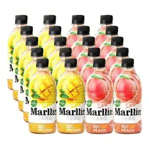 [음료센타]웅진 자연은 더말린제로 500ml 망고 + 복숭아 혼합 20입