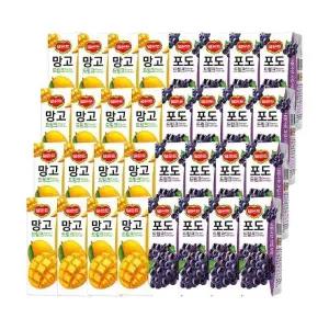 [음료센타]델몬트 드링크 190ml 망고 + 포도 혼합 32개