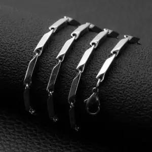 써지컬스틸 남자목걸이 4mm 대나무체인 트위스트