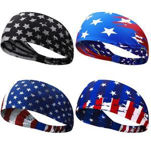 남성용 오바클 머리띠 여성용 땀띠 미끄럼 방지 내구성 야외 스포츠 요가 체육관 러닝, 4팩