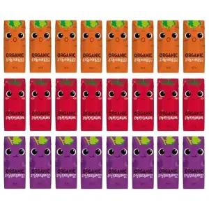 [음료센타]오가닉유기농 크니쁘니트니125ml 각8개씩 (총24팩)