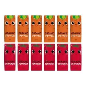 [음료센타]오가닉유기농 크니쁘니125ml 각6개씩 (총12팩)x2