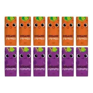 [음료센타]오가닉유기농 크니트니125ml 각6개씩 (총12팩)x2