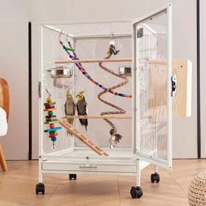 초대형 아크릴 앵무새 케이지 날림장 둥지 조류 새장 투명