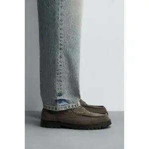 ZARA 트랙솔 스웨이드 로퍼 - 토프 그레이