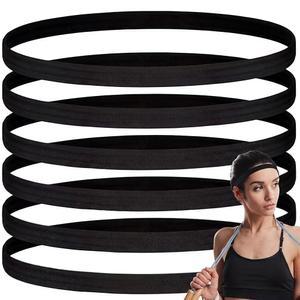 윌 12피스 여성용 얇고 탄력적인 스포츠 헤드밴드 스키니 운동 헤어밴드 요가 러닝 축구용 스웨트밴드