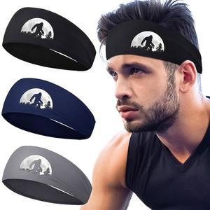 남성 여성용 머리띠 남성용 3팩 쿨링 탄력 요가 체육관 운동 선물용