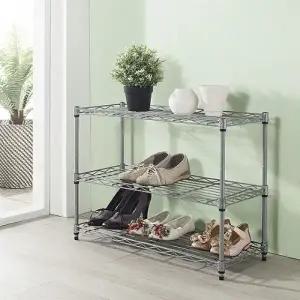 ( )메탈신발정리대 3단 좁은현관신발장 미니소형수납선반