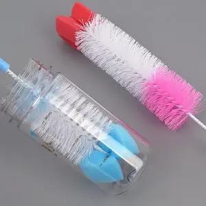 와이어 꺾이는 나일론 스펀지 병솔 걸이형 세척솔 텀블러 물병 세척솔 소