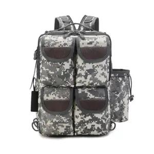 공간분리수납 사각 멀티포켓 카모 캠핑배낭 대학생가방 남자백팩 데일리백