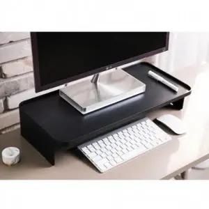 ( )블랙 모니터 받침대 시스맥스 모니터 스탠드 선반 책상 다용도 정리함