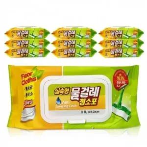( )물걸레청소포실속형 중형 30매x10팩 30x20cm 물티슈