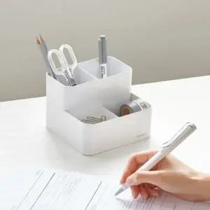 ( )화이트 시스맥스 럭스 연필꽂이 펜슬 홀더 2단 칸막이 펜꽂이 정리함 수납