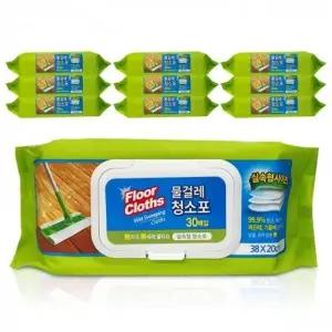 ( )물걸레청소포실속형 대형 30매x10팩 38x20cm 청소